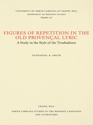 cover image of Figures of Repetition in the Old Provençal Lyric